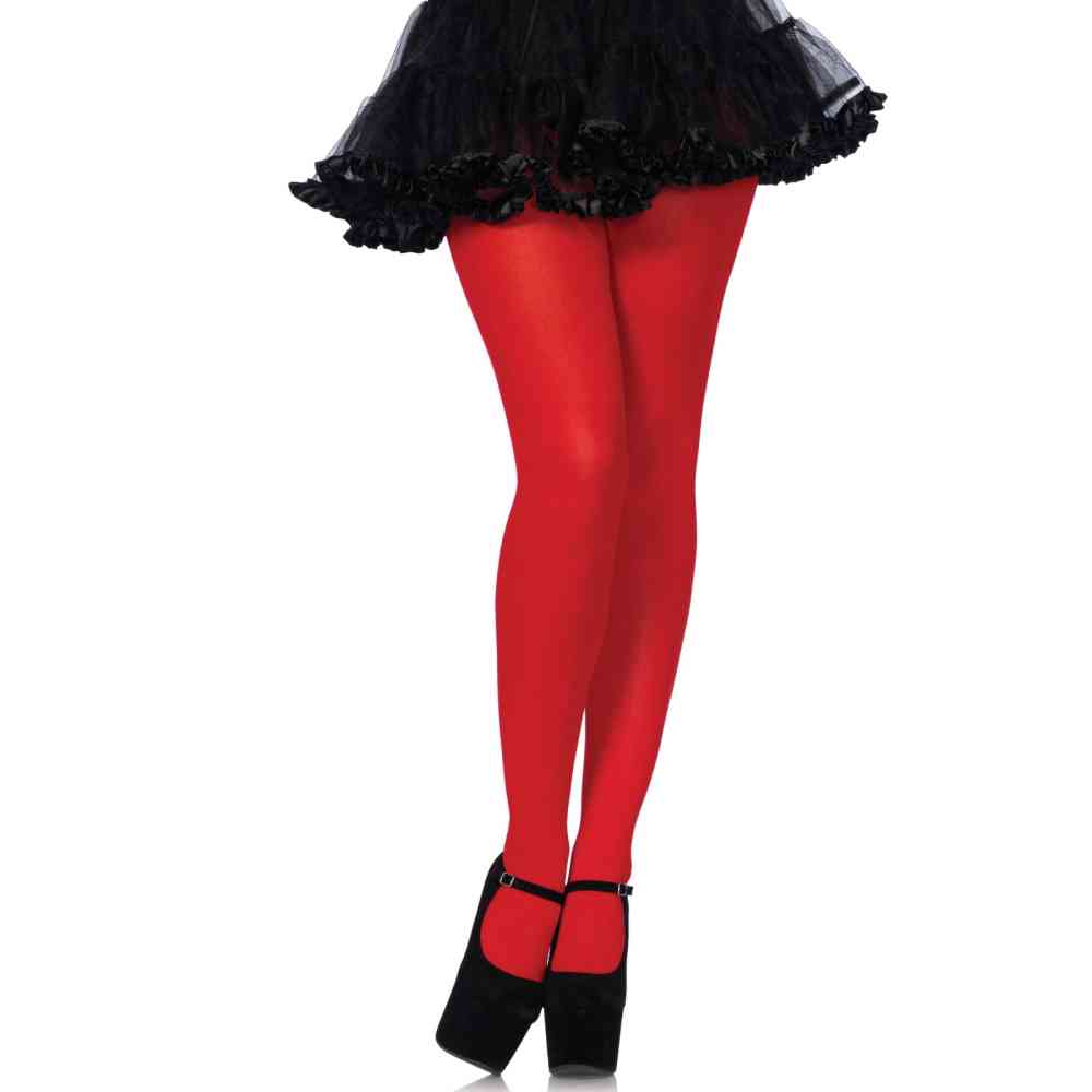 Leg Avenue - Nylon Opaque Collants - Rouge